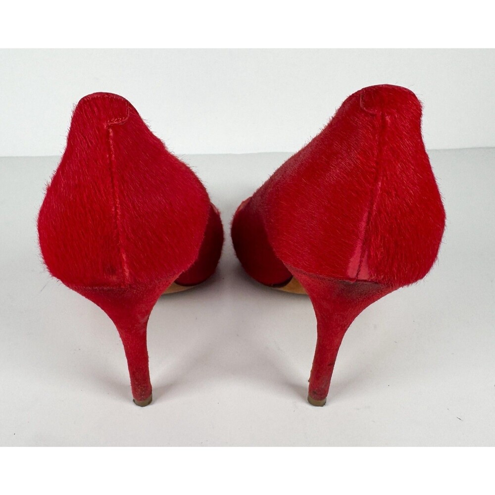 Celine Paris Women's Red Pony Hair Fur Pointed Toe Pumps EU 39.5 US 9.5 $720 - Picture 9 of 13